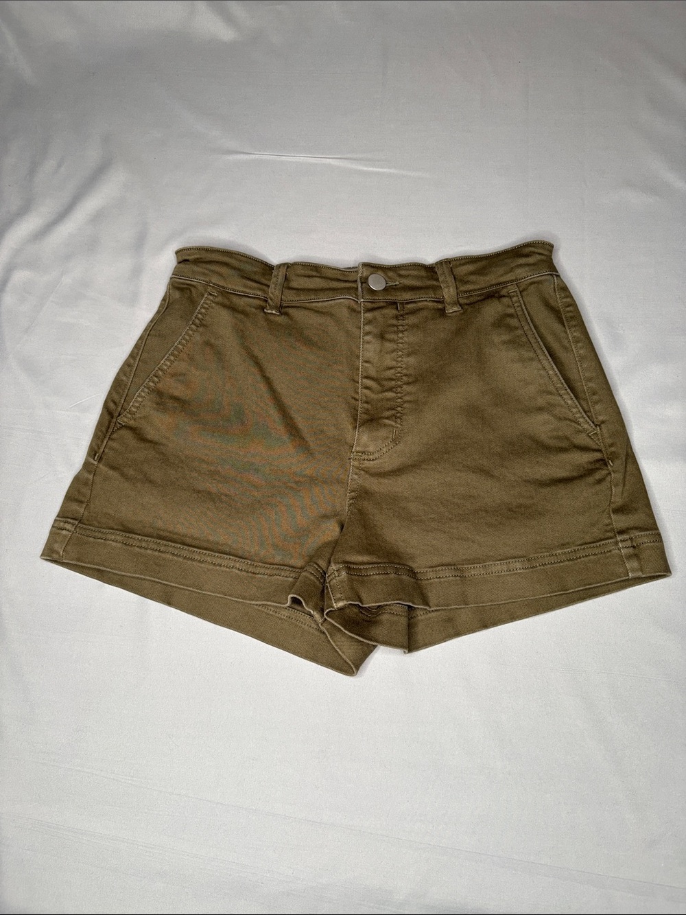 Everlane Women’s High-Waist Chino Shorts in Olive Green Size 4